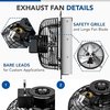 Ipower 7 Inch Shutter Exhaust Fan Aluminum+  fan speed controller + Disposal Power Cord Kit HIFANXEXHAUST7CTB